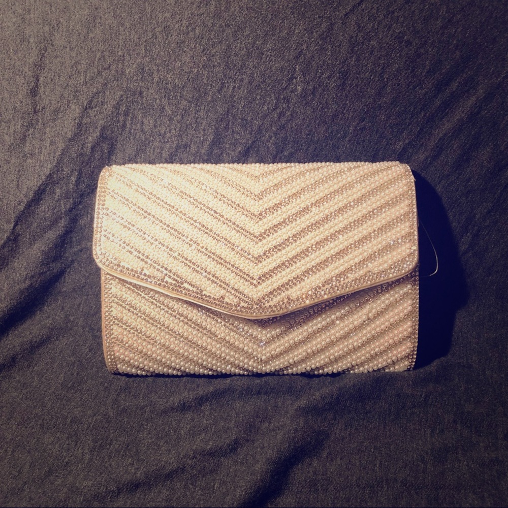 Sparkly beaded clutch